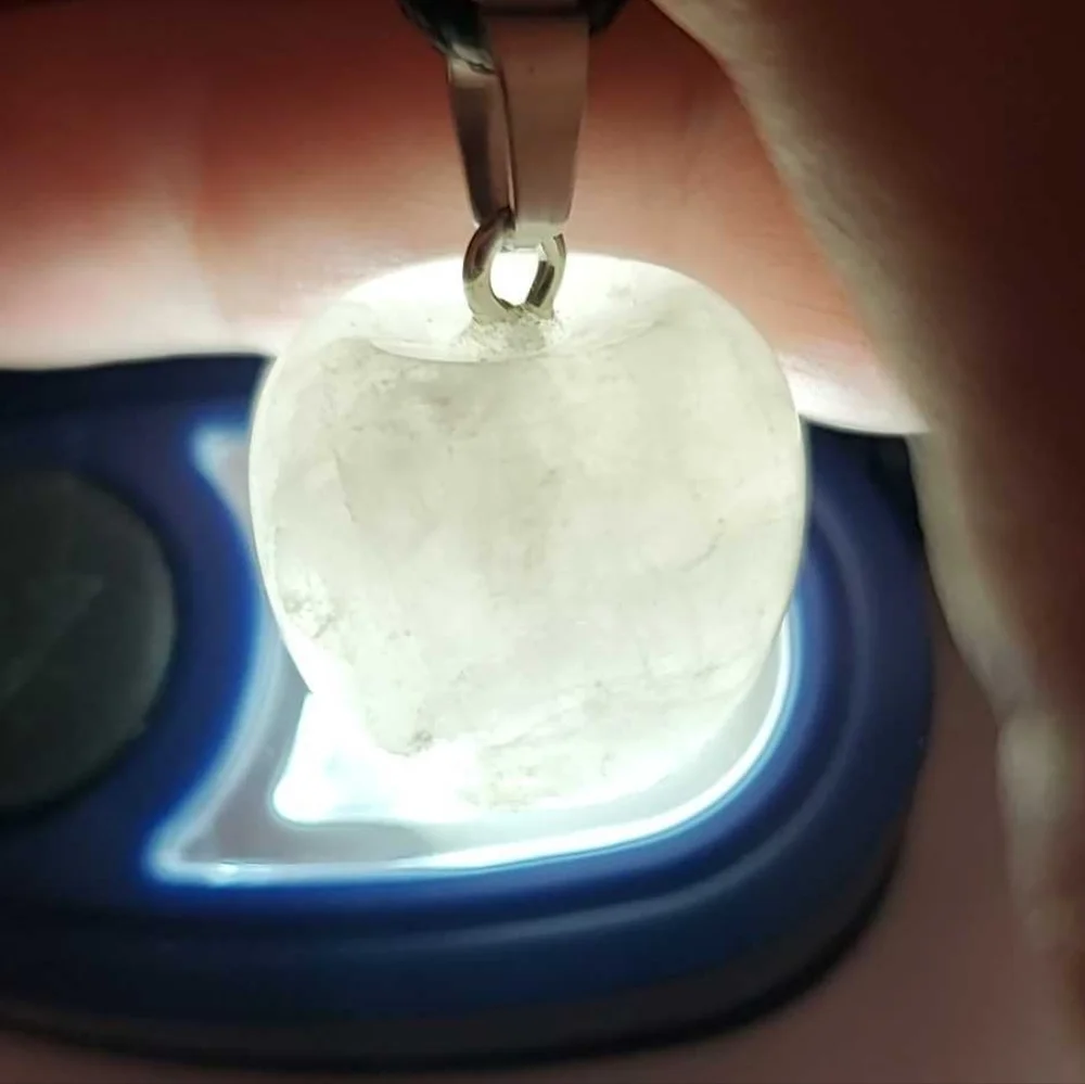 NWT 100% Natural Pink ROSE QUARTZ Crystal 20mm Apple 18